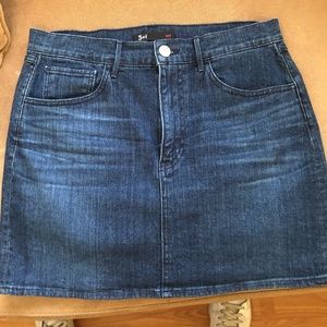 3X1 NYC 5-POCKET BLUE DENIM FRONT ZIP MINI SKIRT SIZE M NWOT
